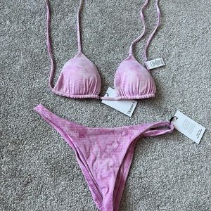 NWT Vitamin A Gia Top and California High Leg Bottom size L